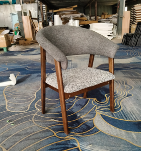 Solid Walnut <b>Dining</b> <b>Armchair</b> for Home or Hotel Stable Modern Design with Upholstered Wooden Fabric for Modern Interiors - Product Image 3