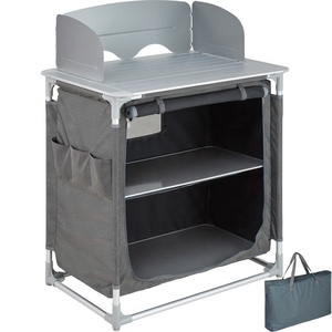 Rangement Portable en plein air cuisine pique-nique <span class=keywords><strong>Table</strong></span> pliante Structure facile à plier Camping cuisine <span class=keywords><strong>placard</strong></span> - Product Image 1