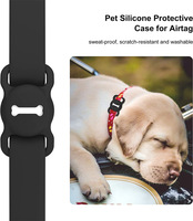 Collier GPS Anti-Perte en Silicone Massif Élégant de Petite Taille pour Animaux de Compagnie avec Boucle pour Apple AirTag