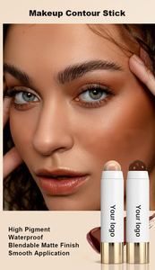 Paleta de Maquiagem Personalizada com Logo Novo 2025, Iluminador à Prova d'Água com Efeito Contorno e Brilho, Bastão de Pigmento Bronzeador por Atacado - Product Image 5
