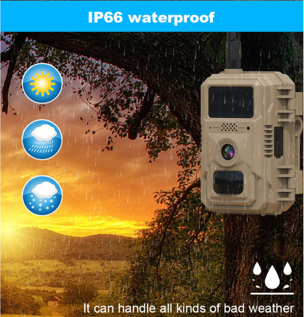 Trail Camera Cellular with Built-in Solar Panel Sd and SIM Card Slot 4MP Videos 2 Way- Talk with Night Vision