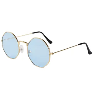 Новые Восьмиугольные солнцезащитные очки для взрослых, небесно-голубые, свежие Солнцезащитные очки для мужчин и женщин, солнцезащитные очки с изображением океана, оптовая продажа