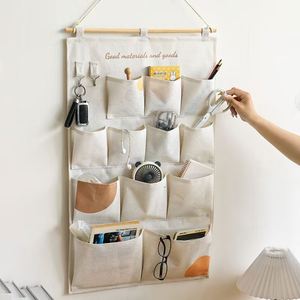 High Quality 10-Cell <b>Canvas</b> Hanging Storage Bag Wear-Resistant Washable Folding Organizer for Home for Daily Jewelry <b>Wall</b> - Product Image 6