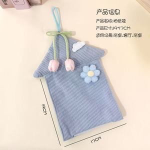 Bolsa de pañuelos de tela con diseño de casa azul de Chunzao, organizador de pañuelos colgante para uso doméstico - Product Image 3