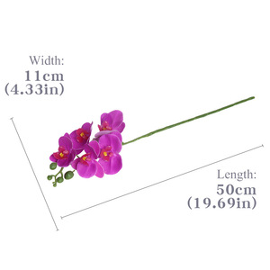 Fleurs artificielles d'orchidée Phalaenopsis Lichao, 5 têtes, en PVC, pour décoration de mariage et accessoires de maison - Product Image 5