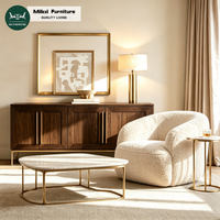 Fauteuil rembourré de luxe, canapé individuel, fauteuil de salon, canapé pivotant à 360 degrés, dossier incurvé, mobilier d'intérieur pour hall d'hôtel