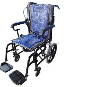 Xách tay Trọng lượng nhẹ Gấp Thép Xe lăn có thể ngả CE ISO chứng nhận cho bệnh nhân khuyết tật phục hồi chức năng thể chất gãy xương - Product Image 6