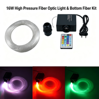 Kit d'éclairage à fibre optique 16W RGBW LED avec câble pour contrôle par application, DC 12V 5050LED pour éclairage intérieur universel