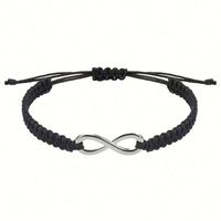 Bracelet en corde tressée chinoise réglable avec symbole de l'infini, porte-bonheur, cadeau original