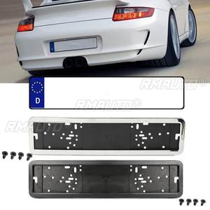 1 Set Stainless Steel European German Russian 8K <b>Car</b> License <b>Plate</b> Frame <b>Number</b> <b>Plate</b> <b>Holder</b> - Product Image 3