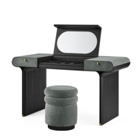 Table de toilette avec miroir unique, commode de chambre à coucher, commode à miroir, meuble moderne, tiroir, table de toilette de luxe