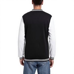 Veste universitaire classique en laine de qualité supérieure, broderie personnalisée, style Letterman américain, col montant, logo sur le devant - Product Image 2