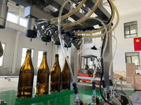 Machine de remplissage de bouteilles de liquide, 8/6 têtes, Semi-automatique, jus Kombucha