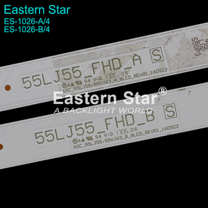 Retroilluminazione <span class=keywords><strong>LED</strong></span> per <span class=keywords><strong>TV</strong></span> ES-1026, compatibile con ELG SSC_55LJ55/55UJ63_A_8LED_REV01_160922 55UJ63_UHD_A 55LJ55_FHD_A, Strisce Luminose - Product Image 2