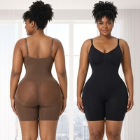 Nouveau style Body gainant grande taille à bretelles, sans couture, effet ventre plat, rehausseur de hanches et sculptant l'abdomen