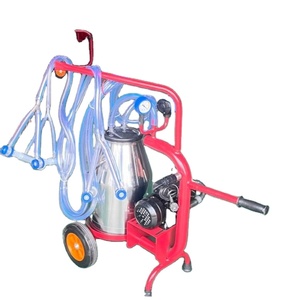 Máquina de ordeño móvil grande de 25L/30L/40L con vibración para ganado, ovejas y camellos, de un solo cubo y con alimentación enchufable. - Product Image 4