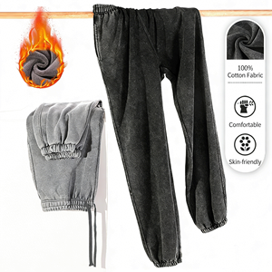 <span class=keywords><strong>Pantaloni</strong></span> della <span class=keywords><strong>Tuta</strong></span> Invernali Pesanti 500g Foderati in Pile Ispessiti con Risvolto Vendita all'Ingrosso Motivi Stampati Personalizzati per Abbigliamento Sportivo Maschile - Product Image 4