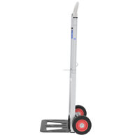 Chariot à main pliable robuste avec roues, chariot à main en aluminium avec poignée télescopique pour le déménagement