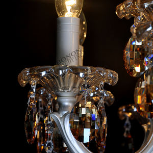 Small Indoor Villa Hotel Decoration LED Chandelier New Design with Adjustable Height Chrome Color Crystal Led - Product Image 6