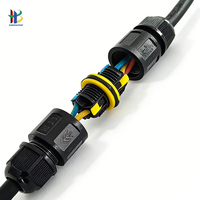 Connecteur de câble étanche IP68 à 3 broches, installation rapide sans vis, connecteur mâle-femelle pour câblage de distribution d'énergie extérieur