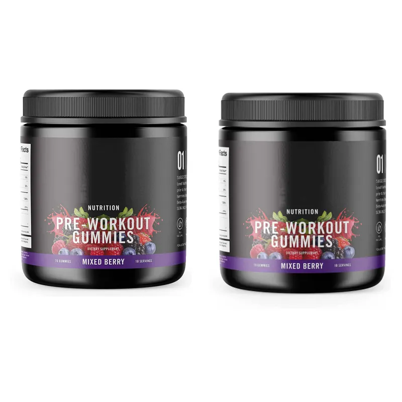 2023 Gym Pre Workout Gummi Energie BCAA Gummis Lieferant Vitamin B12 All Natural Supplement Muskelaufbau Pre workout Gummis