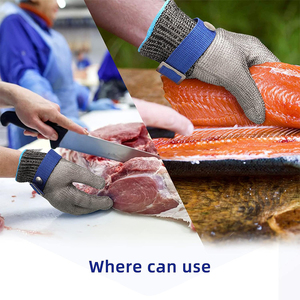 Gants métalliques en acier inoxydable de qualité alimentaire pour la cuisine, mandoline trancheuse de viande de boucher, coupe d'huîtres, écaillage de filet de poisson - Product Image 4