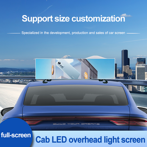 P8 LED ป้ายดิจิตอลหน้าจอโฆษณาสำหรับรถยนต์เลื่อนได้สองด้านกลางแจ้งรถแท็กซี่เลื่อนด้านบนรถจอแสดงผลหลังคาด้านบนกล่องไฟ