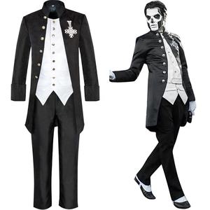 Amazoned Ghost B.C Band <span class=keywords><strong>Cosplay</strong></span> disfraz Papa Emeritus Ritual traje conjunto completo al por mayor - Product Image 1