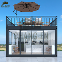 Maison conteneur contemporaine extensible JHCE3 de 40 pieds, 3 chambres, porte de sécurité en acier préfabriquée, toilettes et salle de bain intégrées de haute qualité