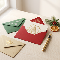 Porte-cartes de vœux festifs et enveloppes de Noël pour les détaillants recherchant des présentoirs d'emballages saisonniers