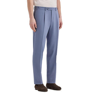 <span class=keywords><strong>Pantalon</strong></span> de costume décontracté pour homme, coupe droite, longueur complète, idéal pour le bureau et l'été - Product Image 1