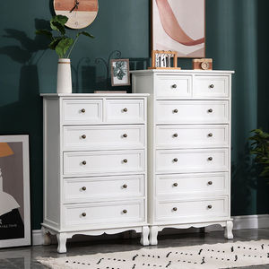 <span class=keywords><strong>Commode</strong></span> à 5 tiroirs en bois massif, armoire de rangement de style américain pour chambre à coucher, salon, buffet avec étagères - Product Image 3