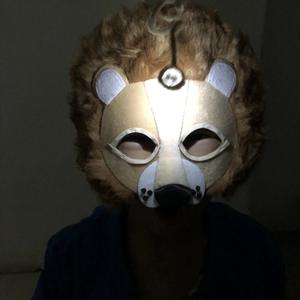 Máscaras de animales de dibujos animados para Halloween, máscaras con LED, León, zorro, <span class=keywords><strong>mapache</strong></span>, Pantera Rosa, Panda, gallo, unicornio, DIY para niños - Product Image 6