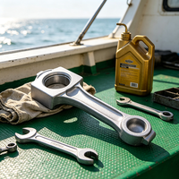 Bielle forgée pour moteur diesel marin en acier 34CrNiMo6, forgeage à chaud, pour moteurs 2 temps et 4 temps, avec usinage de précision