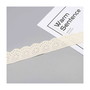 Elbise kumaş için 3.5cm pamuk kuşgözü işlemeli dantel Trim - Product Image 6