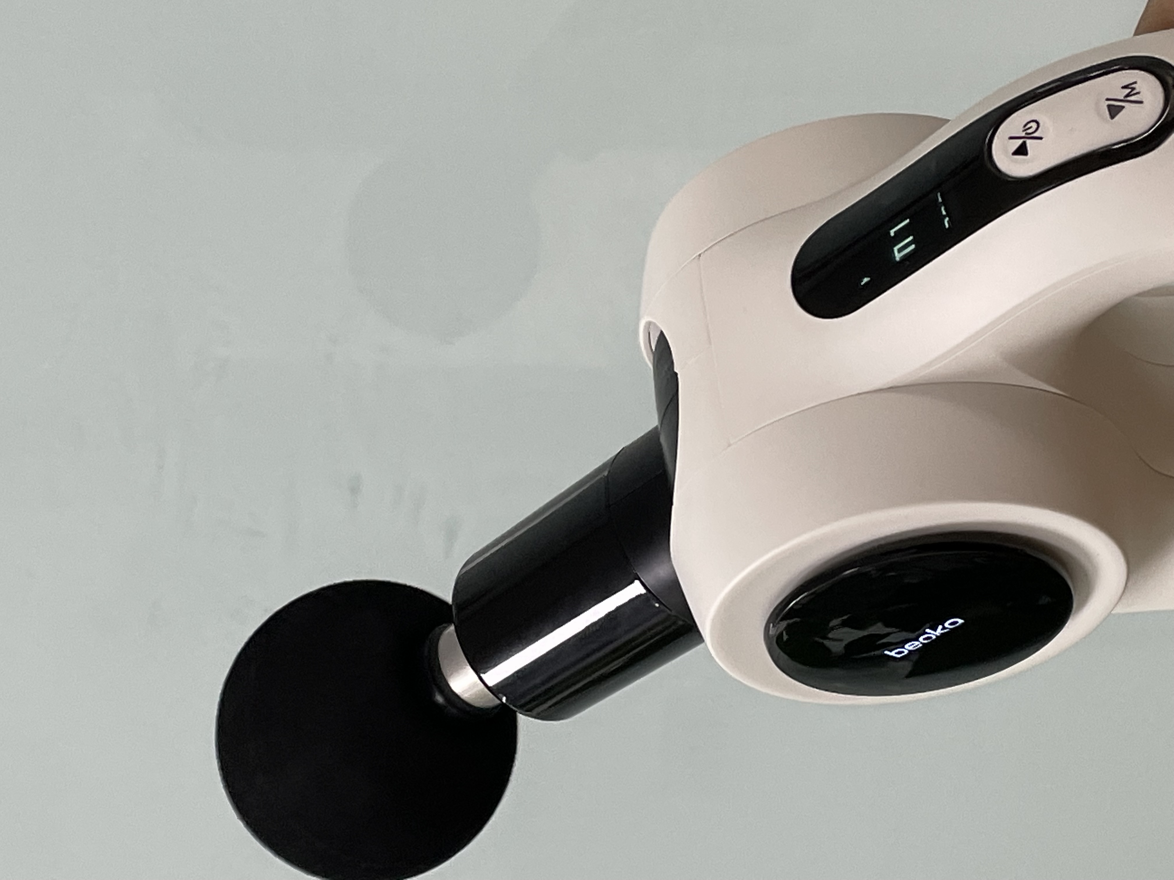 ORANGLES Beoka D5 PRO Deep Tissue Percussion Massage Gun | 12mm Amplitude, 22kg Stall Force, 8 Interchangeable Heads, Upgraded Extension Handle for Back Relief – Professional Muscle Recovery Device for Athletes & Home Use (Qatar) - angled perspective - presenting advantages - Image 4 of 6 | fits any environment | Purchase Beoka D5 PRO Deep Tissue Percussion Massage Gun | 12mm Amplitude, 22kg Stall Force, 8 Interchangeable Heads, Upgraded Extension Handle for Back Relief – Professional Muscle Recovery Device for Athletes & Home Use (Qatar) Michigan | Free Shipping ORANGLES