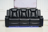 Wic Kles Ensemble de Canapés de Luxe Unique Meubles de Salon Canapés d'Hôtel Offre Spéciale avec Fauteuil Inclinable Electrique Bluet00th Canapé USB