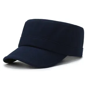 ホットセールカスタムロゴユニセックスヴィンテージ通気性軽量コットン無地調節可能プレーンフラットハットカデット野球帽