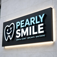 Letras de Canal LED de Aluminio con Iluminación Frontal IP65, Letrero Acrílico 3D Iluminado, Letrero LED Personalizado al por Mayor, Letrero LED para Clínica Dental, Letrero LED para Tienda