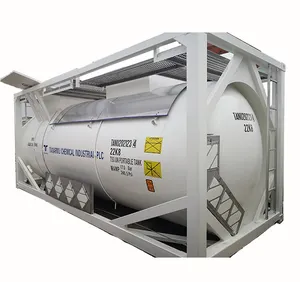 Professional manufacturer 20ft 24.5CBM T50 LPG propane/liquid chlorine storage tank container