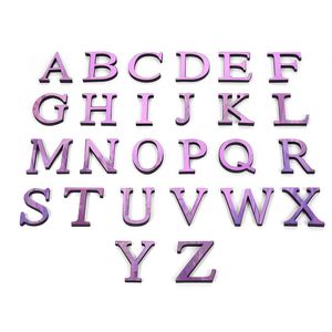 English <b>Letter</b> Acrylic Sticker Decoration <b>Wall</b> Sticker Purple Home Decoration 3D Mirror Alphabet <b>Letter</b> <b>Wall</b> Sticker - Product Image 1