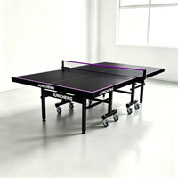 Table de ping-pong pliable de taille standard pour intérieur/extérieur avec roues, portable pour la maison, le club, les matchs/entraînements, logo personnalisable