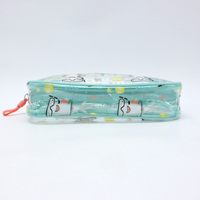 Sac de toilette personnalisé en PVC transparent, organiseur de cosmétiques, sac de voyage avec impression de dessins animés, étui à cosmétiques, pochette pour maquillage et soins de la peau avec fermetures éclair