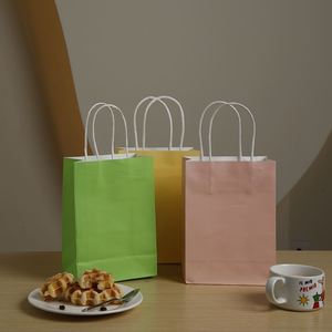 Sac fourre-tout en papier kraft personnalisé, écologique, durable, pliable, réutilisable, avec impression de logo disponible, coloré - Product Image 2