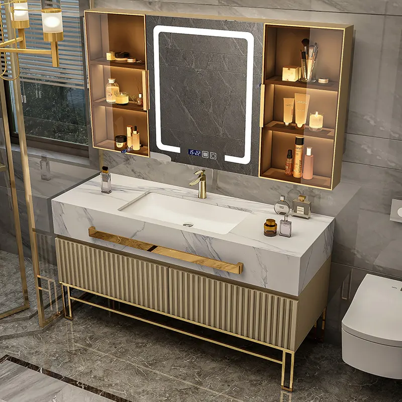 Moderno Di Lusso Americano Mobili Da Bagno Oro Bagno Vanità Mobili Da Bagno