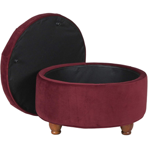 Sac de <span class=keywords><strong>rangement</strong></span> pour repose-pieds, pochette en cuir, avec boutons pivotants, rond - Product Image 2