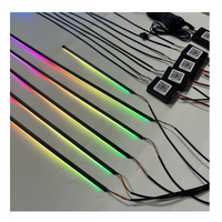 Kit d'éclairage d'ambiance universel pour voiture 18-en-1, vente en gros d'usine, lumières LED intérieures pour 98% des voitures, bande lumineuse en acrylique