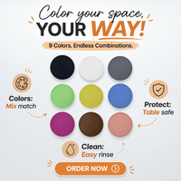 Sous-verres plats en silicone souple personnalisés avec logo, isolants thermiquement, résistants aux taches, faciles à nettoyer, style moderne et minimaliste