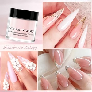 Set de Polvo Acrílico para Uñas, Líquido Monómero Transparente, Rosa Nude, con Pincel para Extensión de Uñas, Esculpido y Diseño Floral - Product Image 4