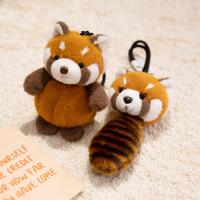 Porte-clés chat mignon, pendentif panda, jouet en peluche anti-stress, porte-clés animal, accessoires de sac à dos, poupée à suspendre pour voiture, ornements, cadeaux